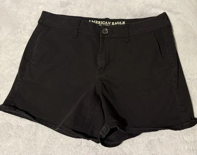 Pantalones Cortos Para Mujer American Eagle Negros Next Level Elastizados Talla 10 Nuevos con Etiquetas Foto 1 de 4