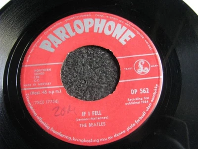 The Beatles-If i Fell 7" Vinyl-1964 Norway-Parlophone-DP 562 - Bild 1 von 2