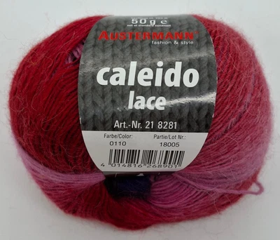 (130 €/kg):  50 g CALEIDO LACE, Austermann, Verlauf, Pt. 18005, Fb. 110 #7881 - Bild 1 von 3