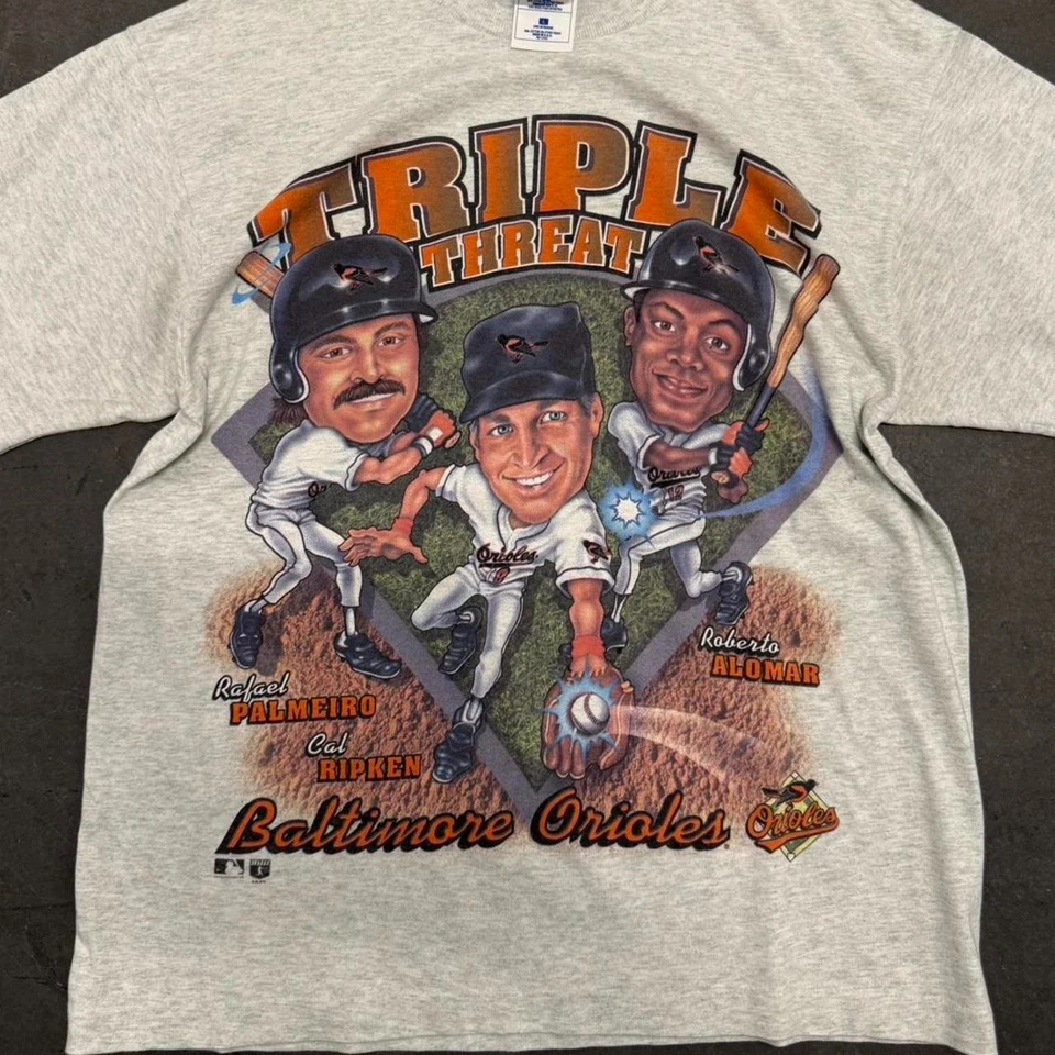 Camiseta Caricatura Vintage Baltimore Orioles Cal Ripken AN58413 Foto 1 de 1