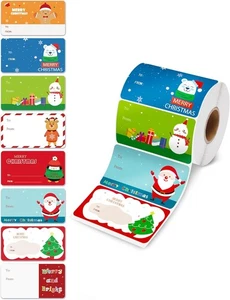 500 Pcs Christmas Gift Tags Stickers for Christmas Presents, Wrapping Paper, Chr - Picture 1 of 6
