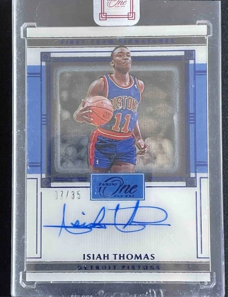 Isiah Thomas 2020-21 Panini One And One First Team automático azul 07/35 #FTS-IST Foto 1 de 1