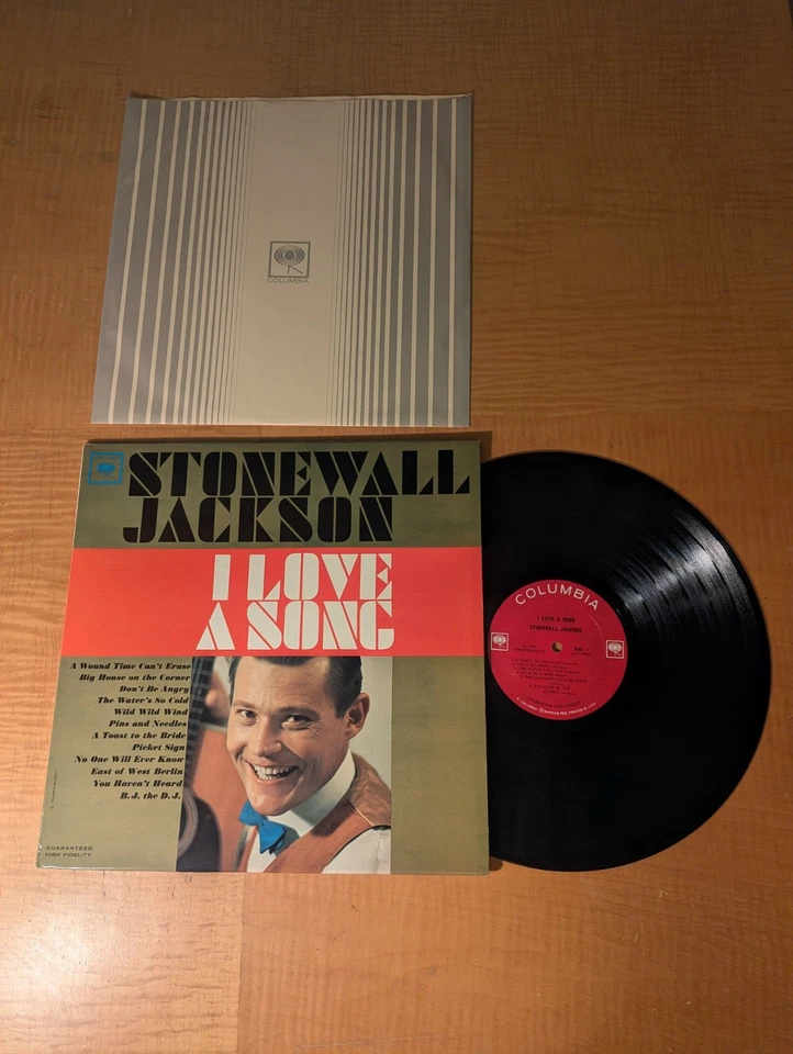 Stonewall Jackson ‎I Love A Song Vinyl LP 1963 Columbia ‎ CL 2059 Mono MINT COND - Image 1 of 4
