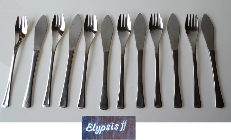 6 innovative Bestecksets ELYPSIS 6 Messer und 6 Gabeln von AMC aus der Schweiz - Bild 1 von 1