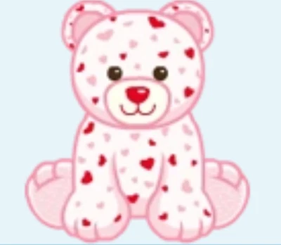 Webkinz Love Bear RARE VALENTINE seasonal red pink hearts cub Virtual code msgd - image 1 of 2
