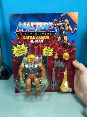 18961 Masters of the universe action figure mattel battle armor he man origin - Imagen 1 de 4