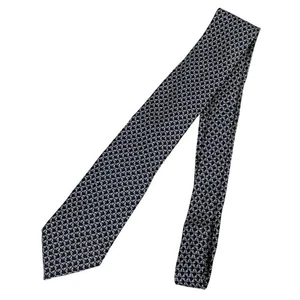 Corbata HERMES Azul Marino Seda Logo Vendedor de Japón N0130 07 Hecha en Francia - Imagen 1 de 10