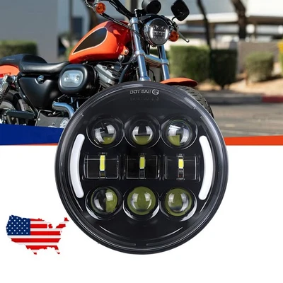 LED Headlight for Harley Davidson 1993-17 Dyna Low Rider Wide Glide FXDL FXDWG - Image 1 of 4