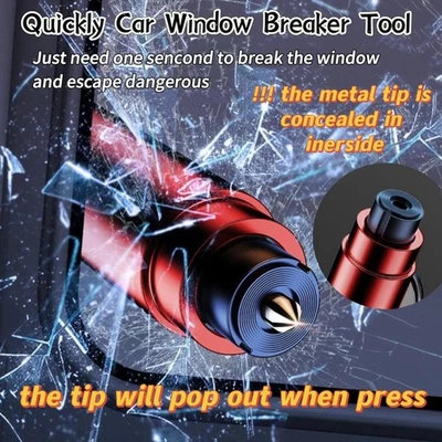 MARKENLOS SafePro X lebensrettender Fensterbrecher undGurtschneider Auto Sicherheitshammer