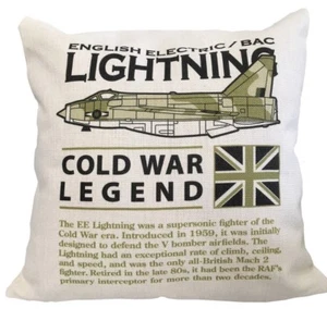 BACs ENGLISH ELECTRIC LIGHTNING RAF INTERCEPTOR AIRCRAFT CUSHION Inner Included - Picture 1 of 1