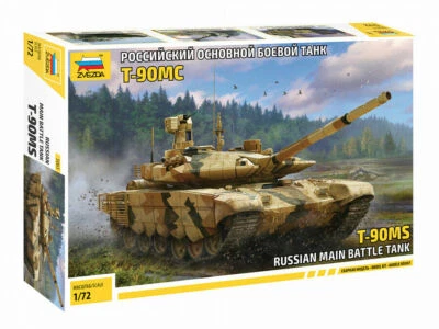 ZVEZDA 1:72 KIT CARRO ARMATO RUSSIAN MAIN BATTLE TANK T-90MS  PEZZI 198 ART 5065 - Immagine 1 di 4