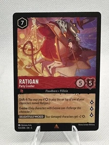 Ratigan Party Crasher 123/204 Rare Disney Lorcana Shimmering Skies - Picture 1 of 2