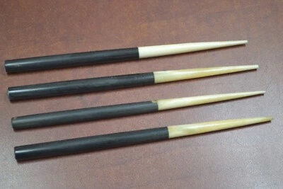 4 PIEZAS PALOS DE PELO DE MADERA DE HUESO DE BÚFALO TALLADOS #HP-114 Foto 1 de 3