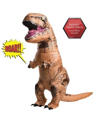 Disfraz de T-Rex inflable estándar para adultos con sonido - Jurassic World (a,w) Foto 1 de 4