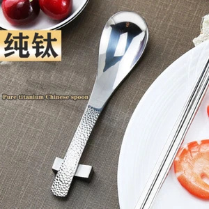 Titanium Camp Picnic Cutlery Lightweight Tableware Spoon Thickened small Spoon - Picture 1 of 12
