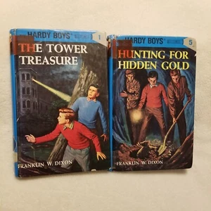The Hardy Boys Mystery Series Vintage Books #1 & #5 Hardback  - Picture 1 of 21