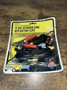 10 FT/ 12 Volt Extension Cord with insulated battery Clips ACAR Industries Inc. - Picture 1 of 2