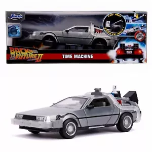 31468 brushed metal time machine with liugnts back to the future 2 (1:24 scale) - Picture 1 of 7
