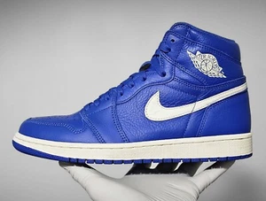 2018 Nike Air Jordan 1 Retro High OG Hyper Royal Blue Off White Mens Size 9.5 - Picture 1 of 12