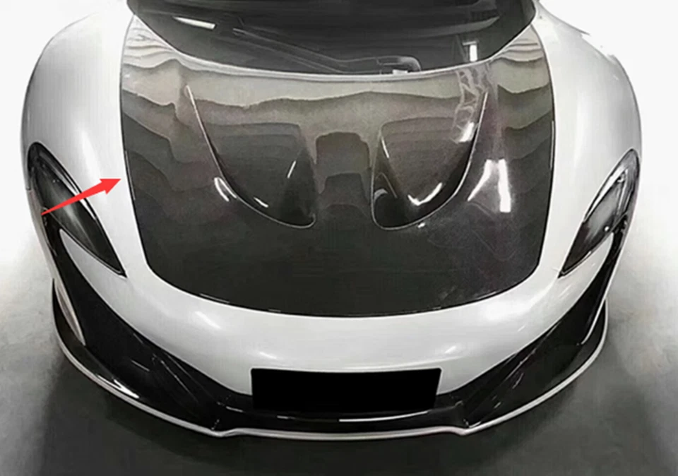 Cubierta de capó ventilada DMC de fibra de carbono real para McLaren 650S 2013-2018 Foto 1 de 4