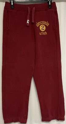 Pantalones deportivos Abercrombie And Fitch jóvenes grandes rojos.    7205 Foto 1 de 3