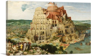 ARTCANVAS The Great Tower of Babel Canvas Art Print Pieter Bruegel the Elder - Picture 1 of 15