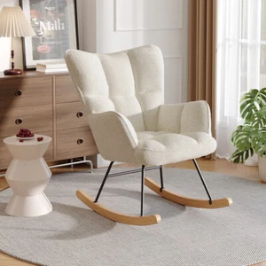 Rocking Chair Recliner Adult Chair Nordic Single Sofa Lazy Seat Reading Armchair - Picture 1 of 42