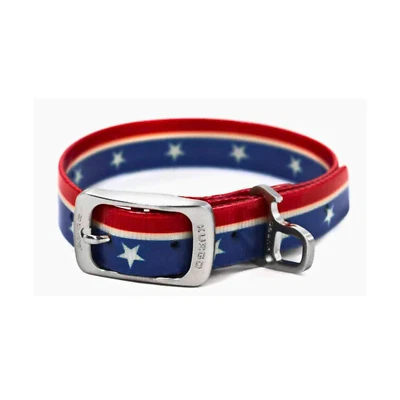 Collar de perro Kurgo Muck - Tamaño patrón bandera - Impermeable - Pequeño: cuello de 10" a 14" Foto 1 de 4