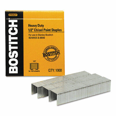 Bostitch Heavy-Duty Premium Staples 1/2  Leg Length 1000/Box SB35121M • 10.26$