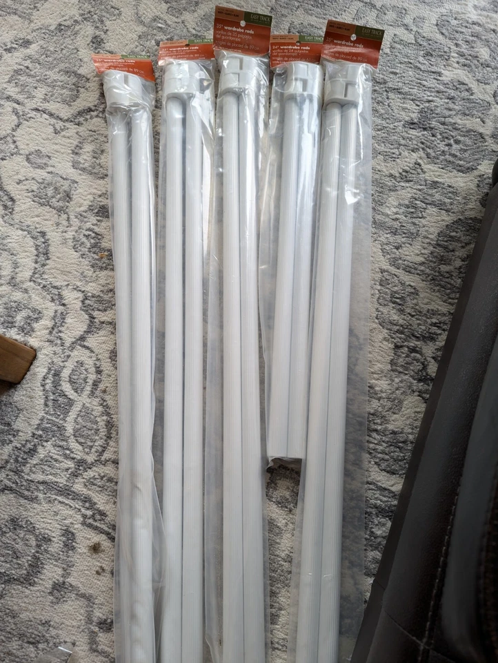 Varillas de armario EasyTrack - blancas Foto 1 de 1