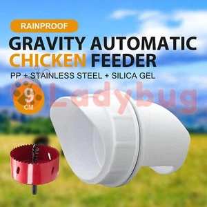 New Chicken Feeder Poultry Pro Feeder DIY Port PVC Gravity Fed Chicken Feeder AU - Picture 1 of 17