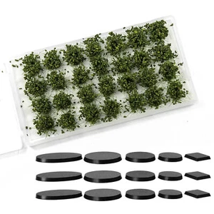 Miniature Bush Grass Cluster Model Bases for Wargame Military Simulation Scene - Picture 1 of 13