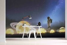 3D Glass Astronaut Planet Wallpaper Wall Mural Removable Self-adhesive 7