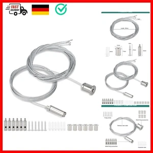 6 Stück Seilaufhängung Einbauset 1,5mm × 2m Verstellbare Seilaufhängung Lampe... - Bild 1 von 10
