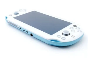 Sony PS Vita Light Blue White Slim Playstation PCH-2000 w/ Charger - Picture 1 of 11