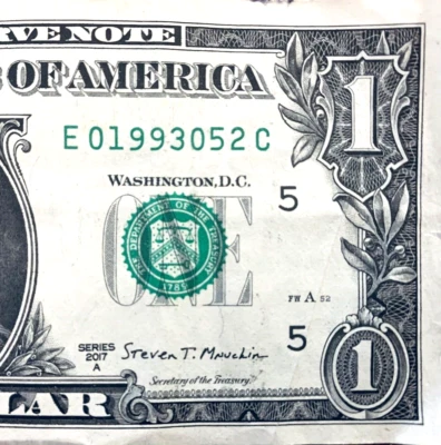 1993 May 2 or 5 February : Birthday Note One Dollar Bill 2017A E 0-1993-0-5-2 C - Image 1 of 3