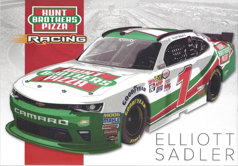 2017 ELLIOTT SADLER "HUNT BROTHERS PIZZA" #1 NASCAR XFINITY POSTCARD Cover