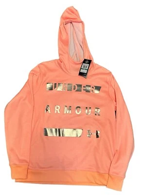 Nuevo con etiquetas Under Armour Mujer’s Cold Gear Calce Suelto Talla Grande Melocotón Salmón Logo Sólido Foto 1 de 4