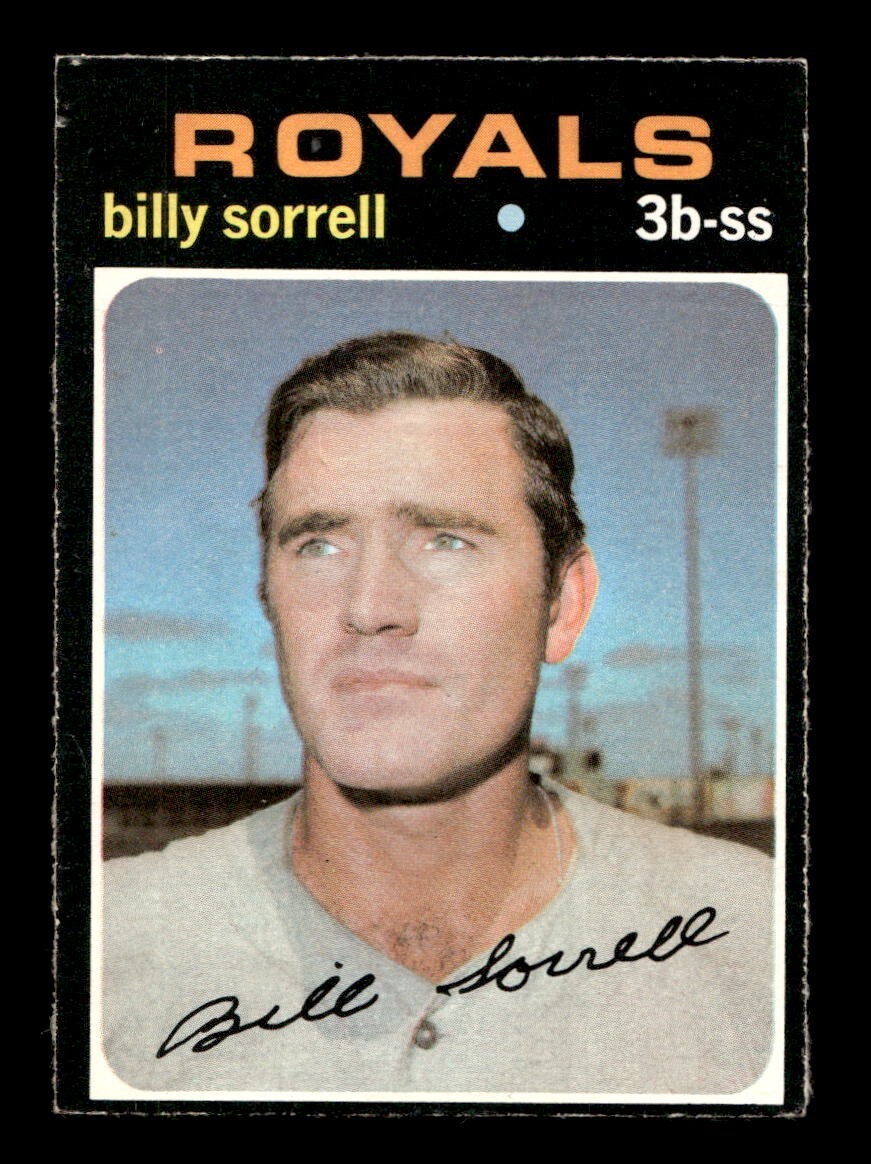 1971 O Pee Chee OPC #17 Billy Sorrell Royals VG-EX+ *9v