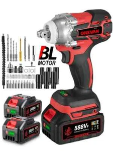1/2" 520Nm Torque Impact Wrench Screwdriver Cordless Power Tools Set Tools - Picture 1 of 22