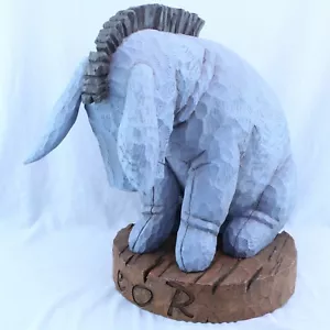 Disney Eeyore Big Fig Winnie The Pooh 75th Anniversary Faux Wood Carve Rare - Bild 1 von 12