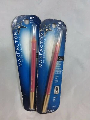 (lote de 2) Pincel de labial y delineador de labios de alta definición Max Factor 107 rosa sellado Foto 1 de 3