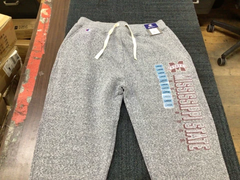 Champion Brand MSU Mississippi State Grey Sweatpants Athletic Pants Jogger Cover
