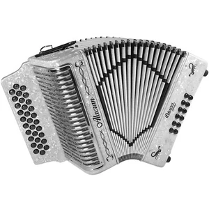 Alacran 31 Pulsanti 12 Pulsanti Basso Fisarmonica FBE con Cinghie e Custodia, Bianco - Foto 1 di 1