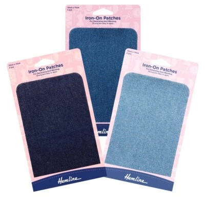 Iron On Repair Patches Hemline Denim Invisible Mending Coats Jacket Jeans Bags - Image 1 of 3