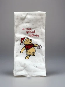 NEW Winnie the Pooh "a very special delivery" 2pc Christmas Kitchen Dish Towels - Picture 1 of 4