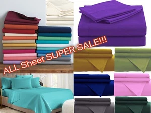 Roman Collection SUPER MAX Sheet set Flat Fitted 16" Deep Wrinkle Free 1900 - Picture 1 of 18