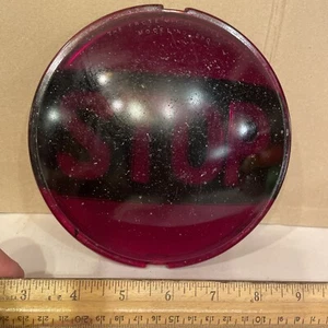 VINTAGE GROTE MFG CO.- NO. 250 STOP -Tail Light Red Glass Lens Rat Rod 6 3/4” - Picture 1 of 4
