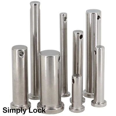 SIMPLY LOCK Steckbolzen 4 - 16 mm Edelstahl V4A Bolzen Splintbolzen Bolzen Sicherungsbolzen