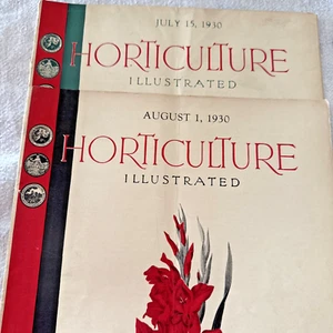 Horticulture Illustrated Magazine Aug July 1930 Set 2 Garden Club Designs Gift - Picture 1 of 9